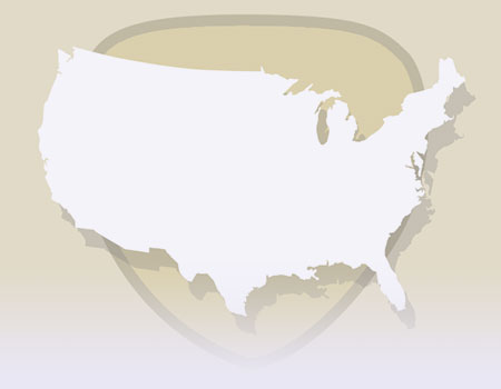 Map of the United States of America representing state-mandated nursing CEUs