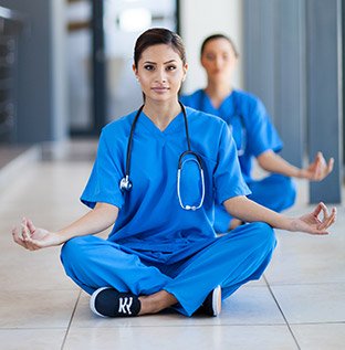 Nurses meditating