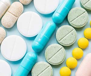 A colorful assortment of capsules, tablets and drugs