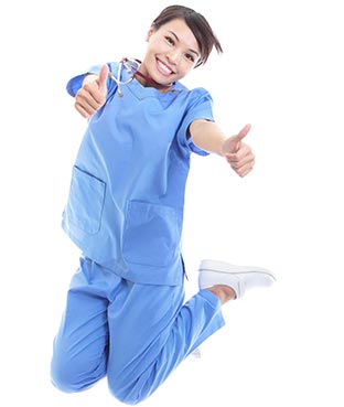 An excited nurse finally understands her nursing licensing renewal process