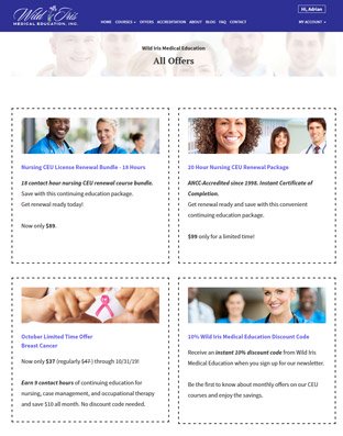 All our special offers on one webpage