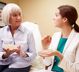Patient discussing breast reconstruction
