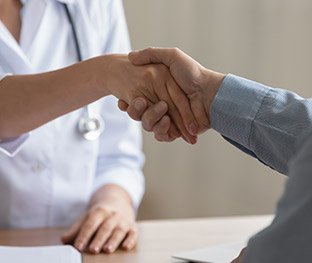 Handshake after a successful interview