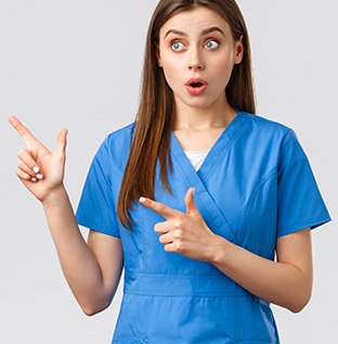 Nurse asking herself an important question