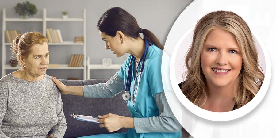 Nurse discussing proposed care with patient