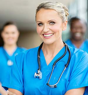 Nurse caring for the elderly