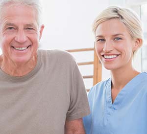 Nurse caring for the elderly