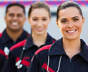 a trio of EMT / Paramedics